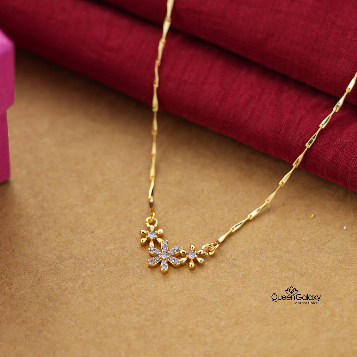 Gold Plated Diamond Replica Necklace