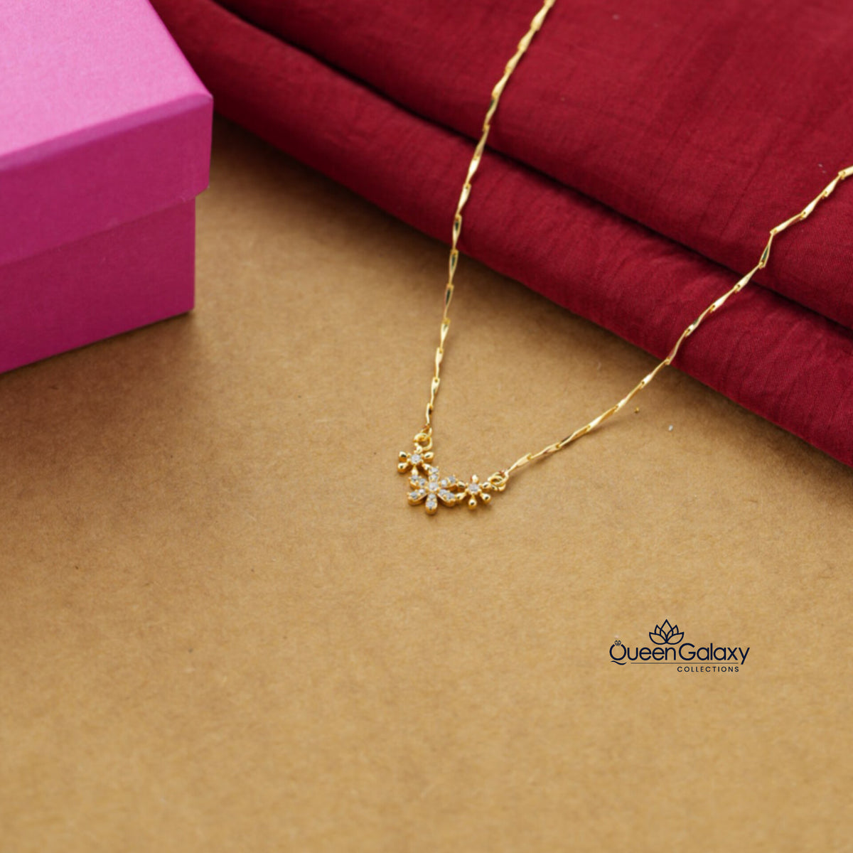 Gold Plated Diamond Replica Necklace