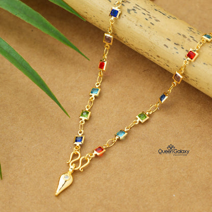 Gold Plated Crystal Chain With Thali