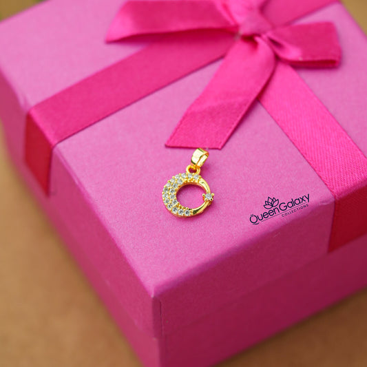 Gold Plated Diamond Look Pendant