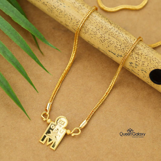 Gold Plated Chain With Thali