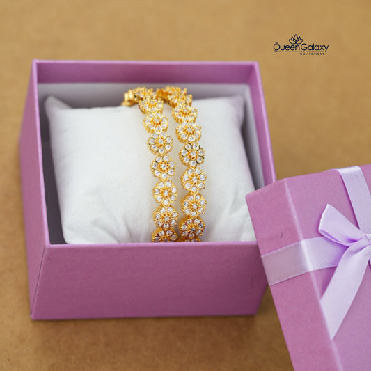 Gold Plated Premium  AD Stone Bangle