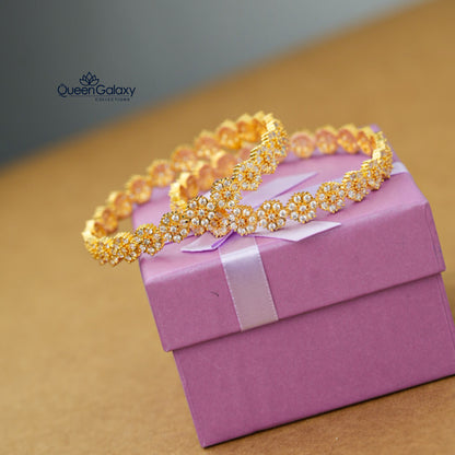 Gold Plated Premium  AD Stone Bangle