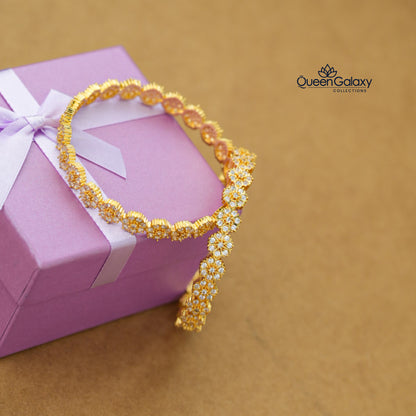 Gold Plated Premium  AD Stone Bangle
