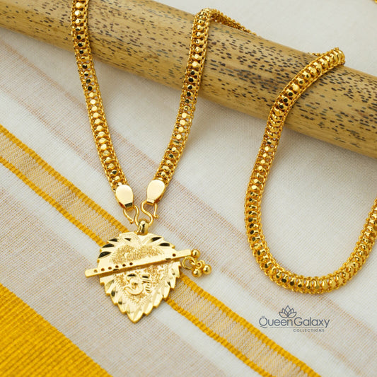 Gold Plated Chain With Thali