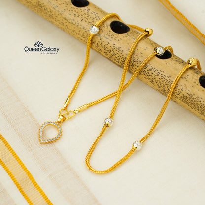 White Gold Plated Chain With Pendant