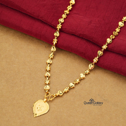 Gold Plated Chain With Thali