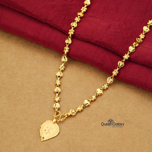 Gold Plated Chain With Thali