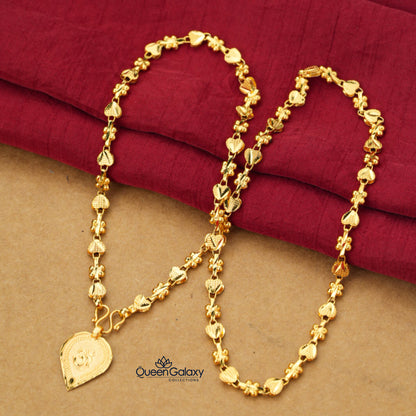 Gold Plated Chain With Thali