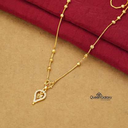 Gold Plated Chain With Thali