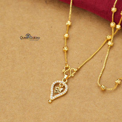 Gold Plated Chain With Thali