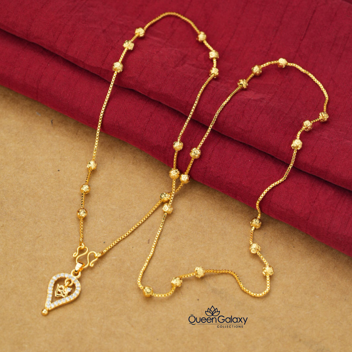 Gold Plated Chain With Thali