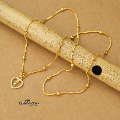 Gold Plated Chain With Pendant