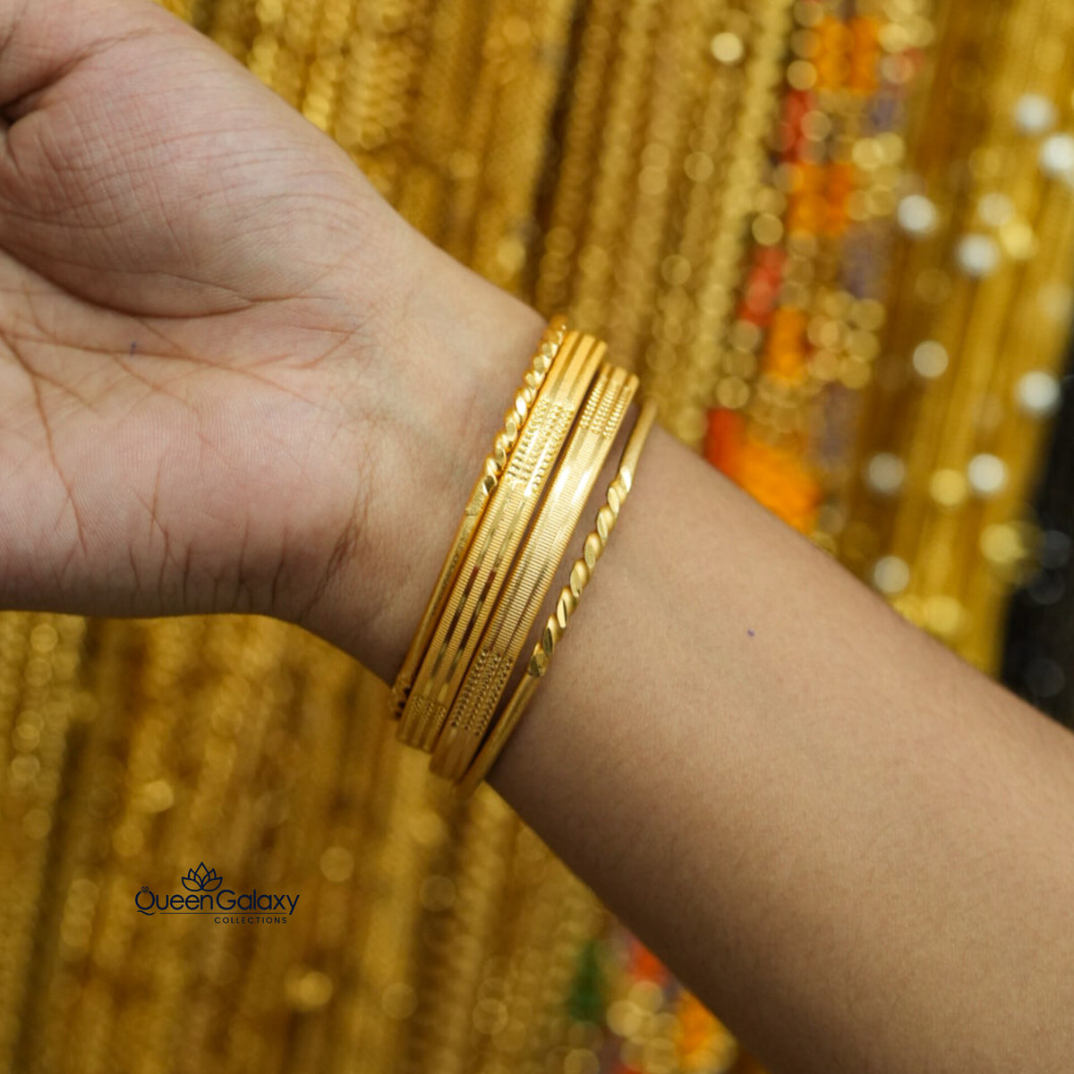 Gold Plated Bangle Combo Set