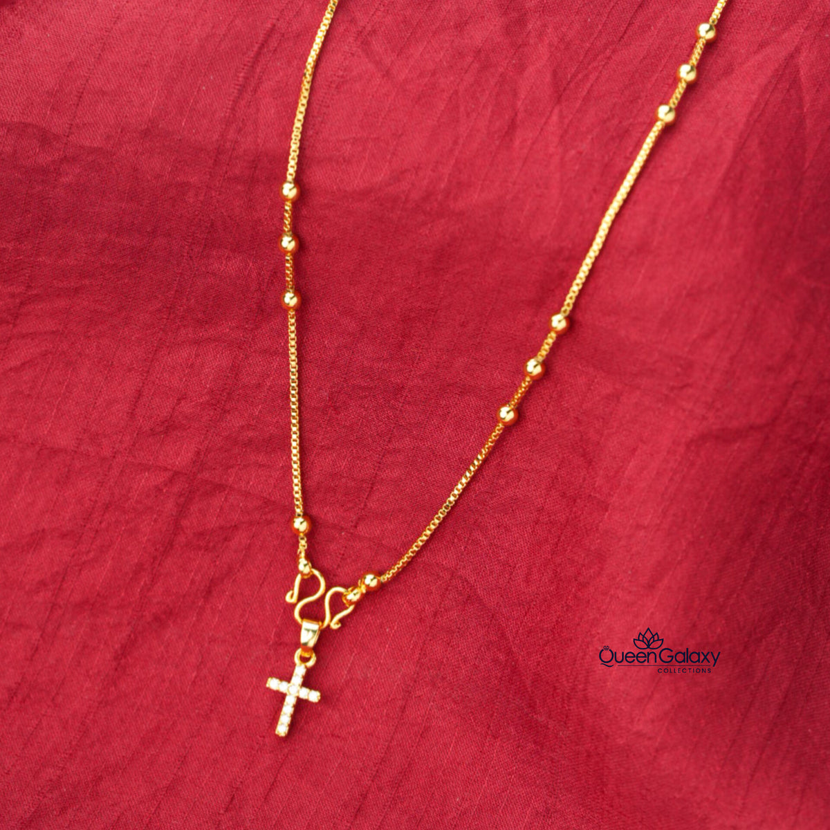Gold Plated Chain With Cross