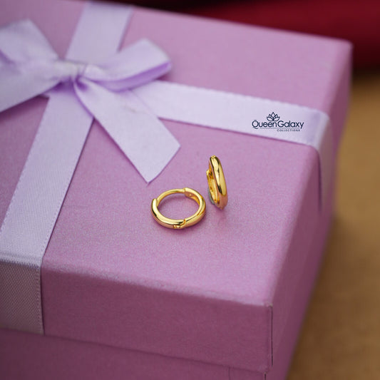 Gold Plated Plain Ring Earring