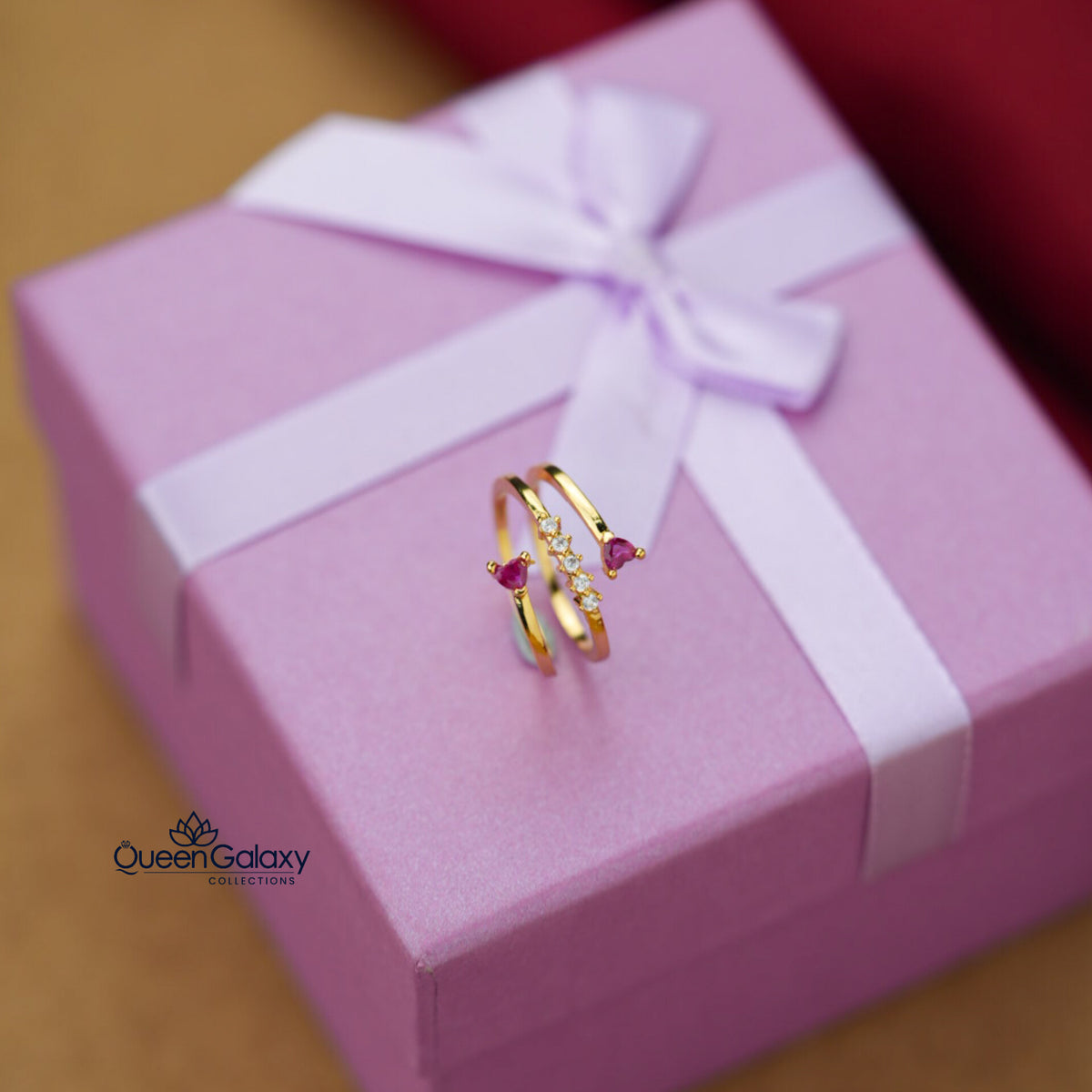 Gold Plated Adjustable AD Ring