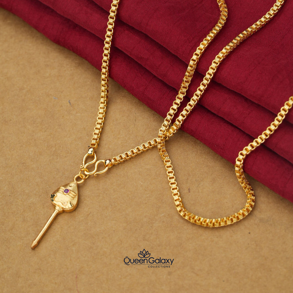 Gold Plated Savitham Chain With Pendant