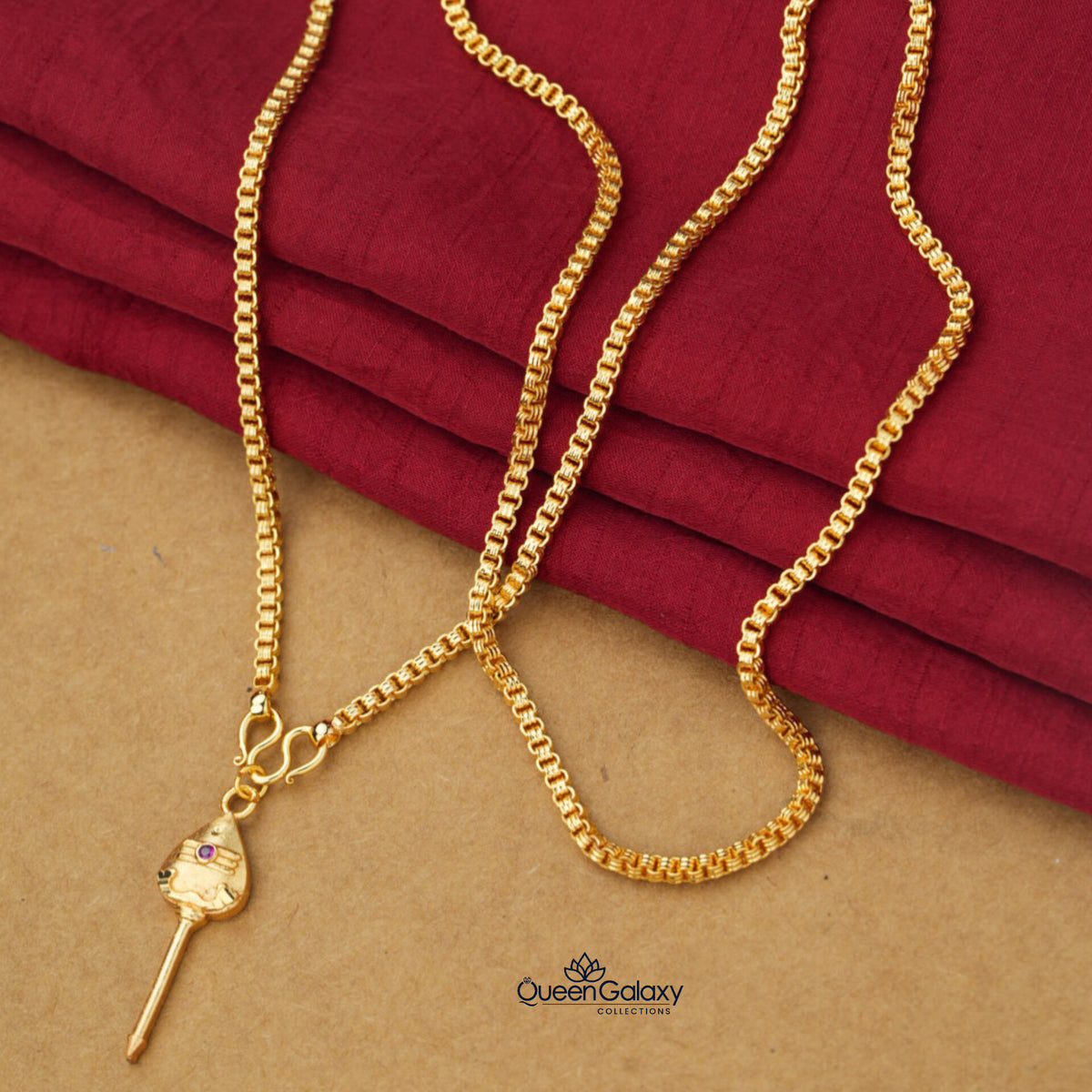 Gold Plated Savitham Chain With Pendant