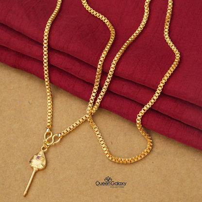 Gold Plated Savitham Chain With Pendant