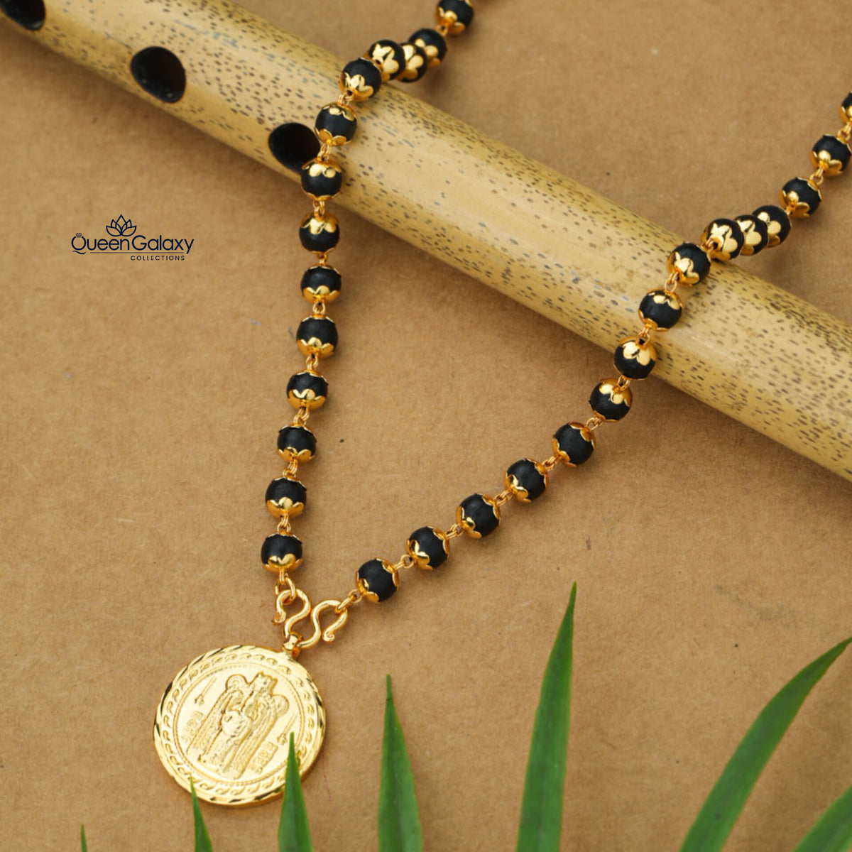 Gold Plated Special Work Karingali Chain With Pendant
