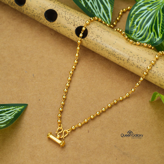 Gold Plated Manimala With Pendant