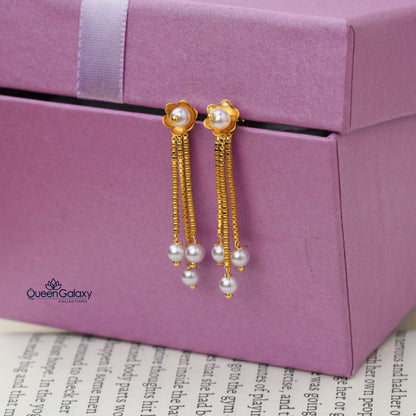 Gold Plated Pearl Earrings