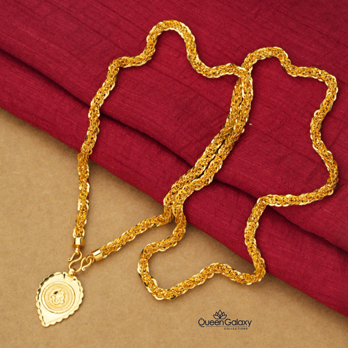 Gold Plated Chain With Thali