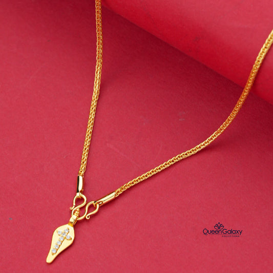 Gold Plated Chain With Thali