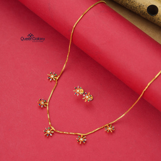 Gold Plated Navaratna Combo Set