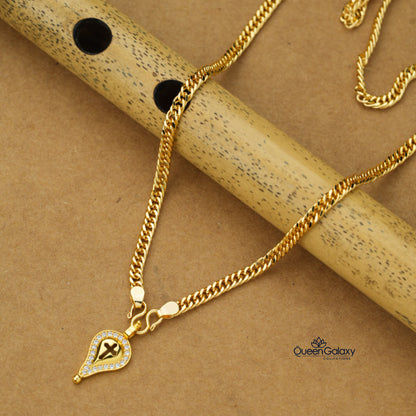 Gold Plated Chain With Thali