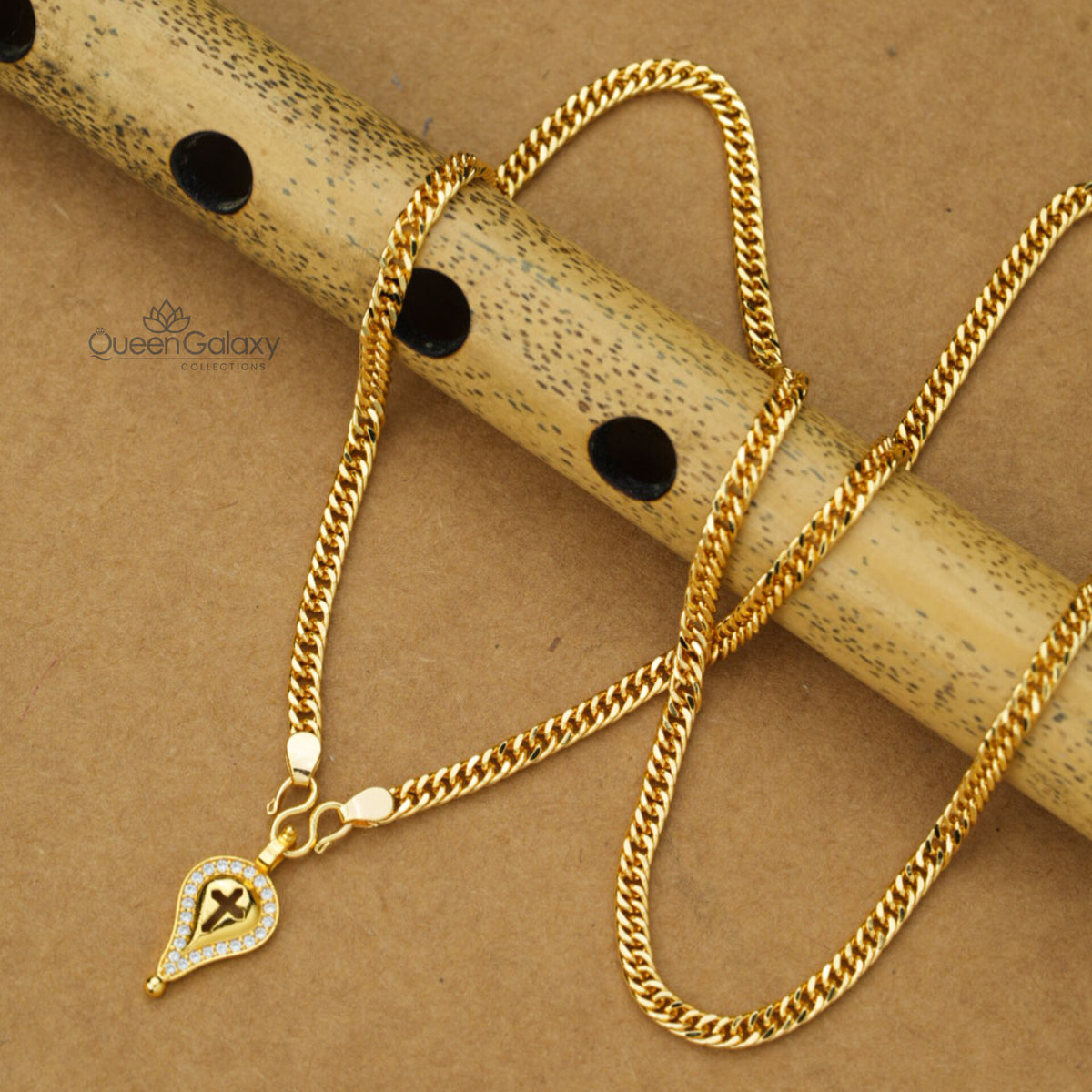 Gold Plated Chain With Thali