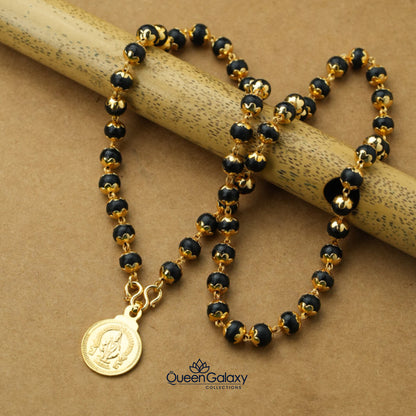 Gold Plated Special Work Karingali Chain With Ayyappa Swami Pendant