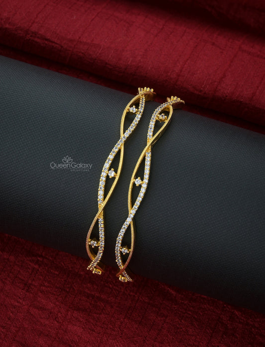 Goldplated AD Stone Bangles