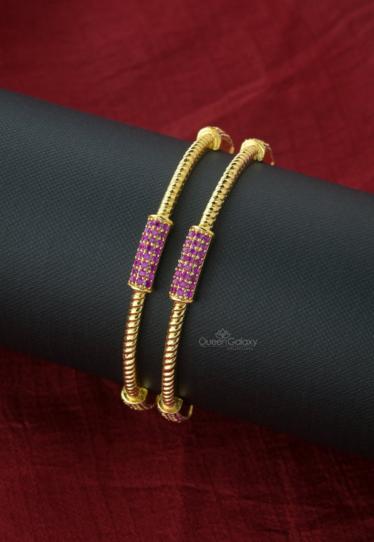 Goldplated AD Stone Bangles