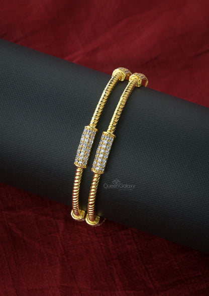 Goldplated AD Stone Bangles