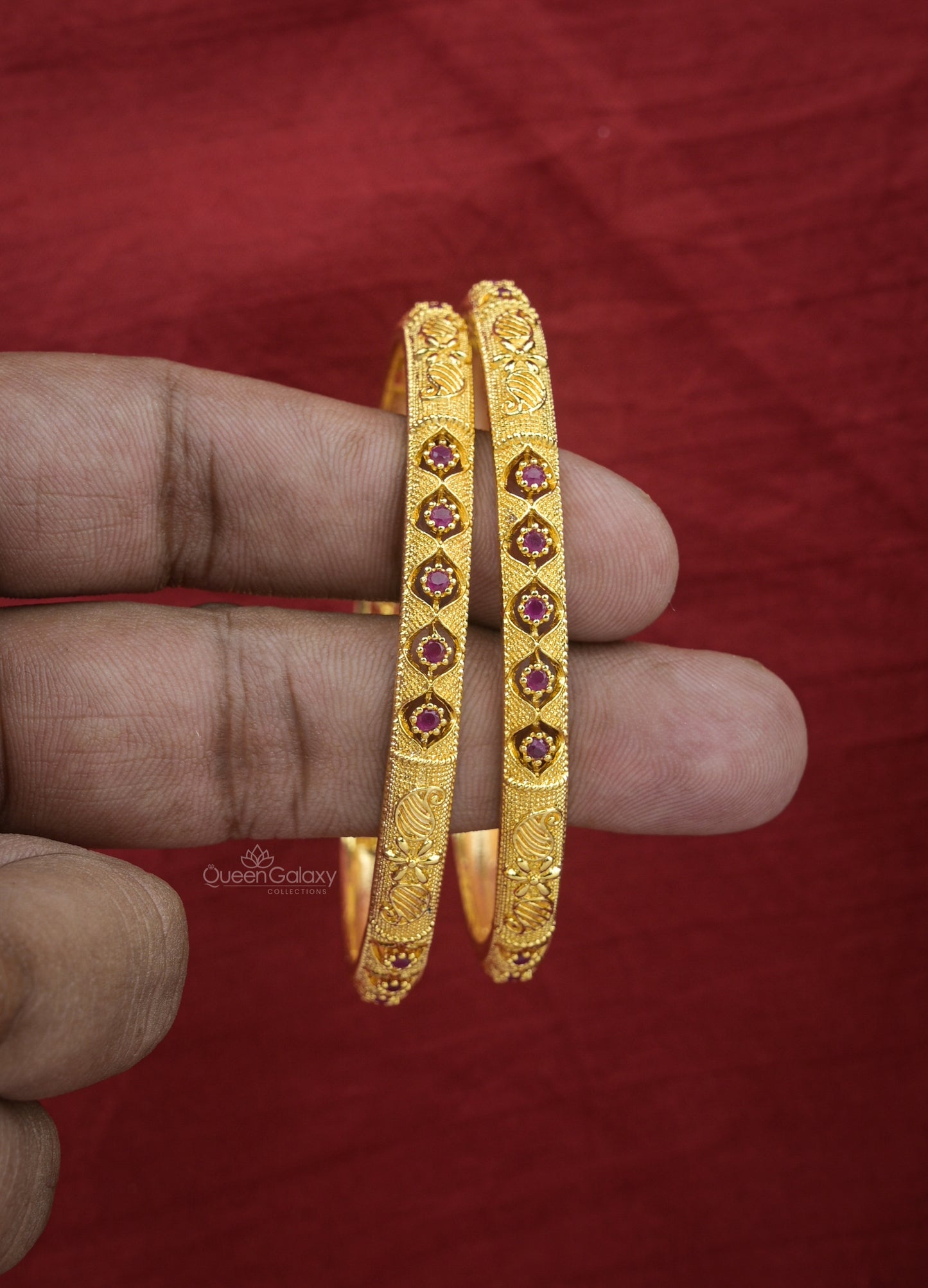 Goldplated AD Stone Bangles