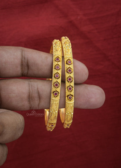 Goldplated AD Stone Bangles