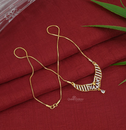 Goldplated Chain With AD Stone Pendant