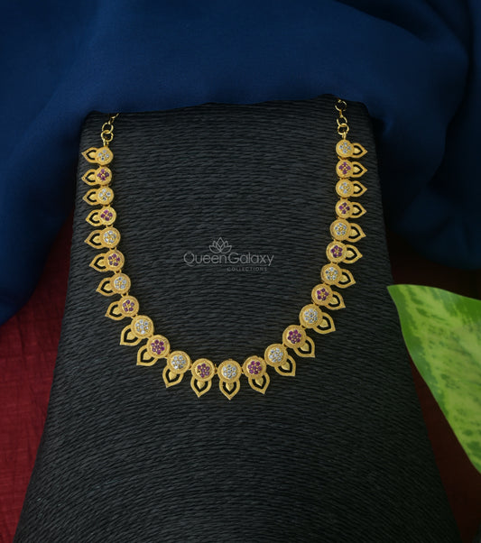 Goldplated AD Stone Necklace