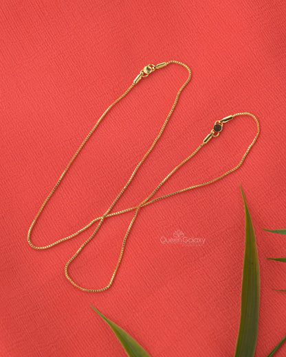 Goldplated Box Anklet