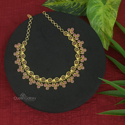 Goldplated AD Stone Necklace