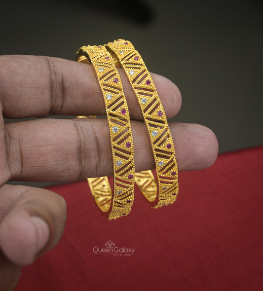 Goldplated AD Stone Bangles
