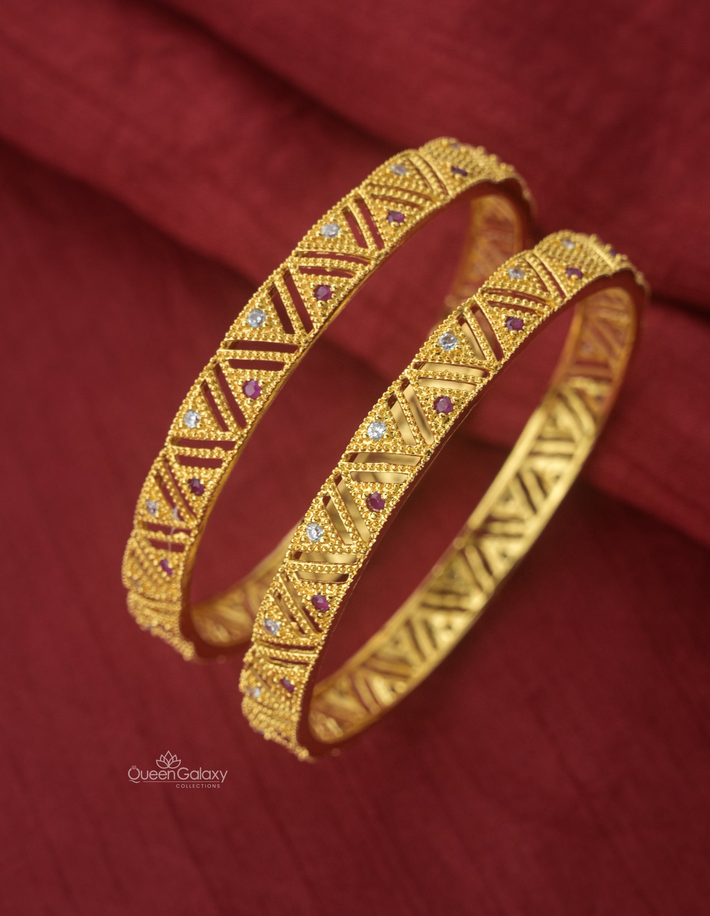 Goldplated AD Stone Bangles