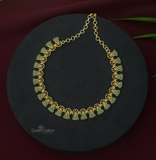 Goldplated AD Stone Necklace