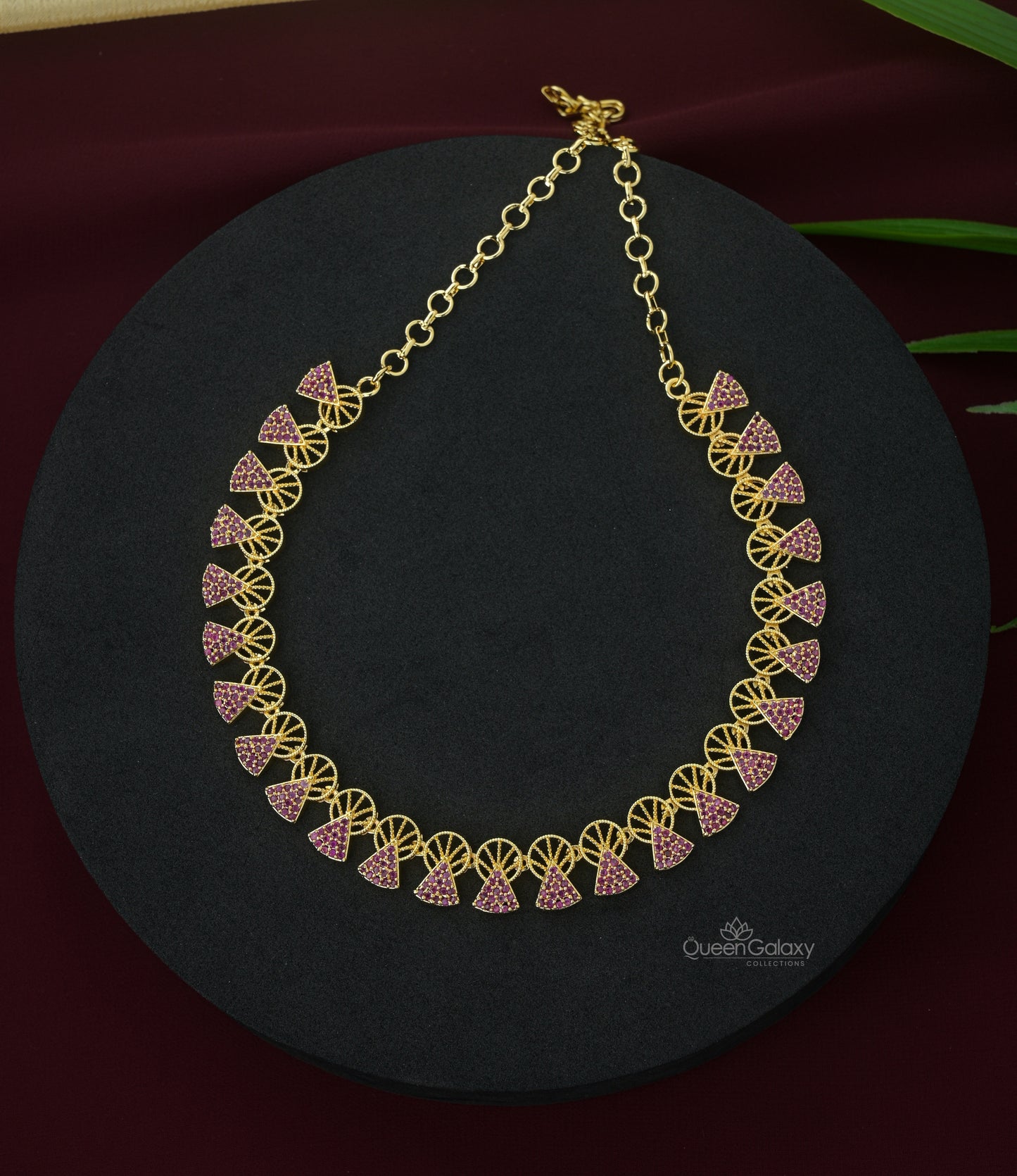 Goldplated AD Stone Necklace