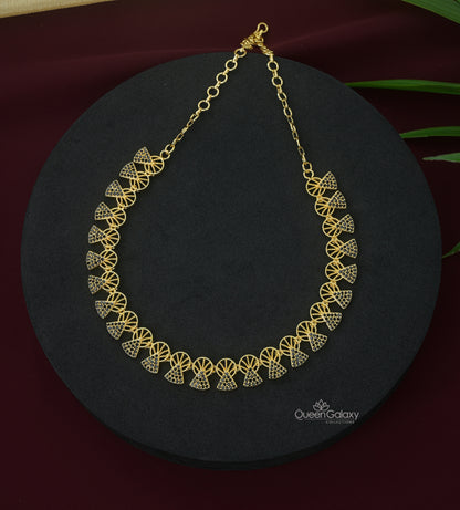 Goldplated AD Stone Necklace