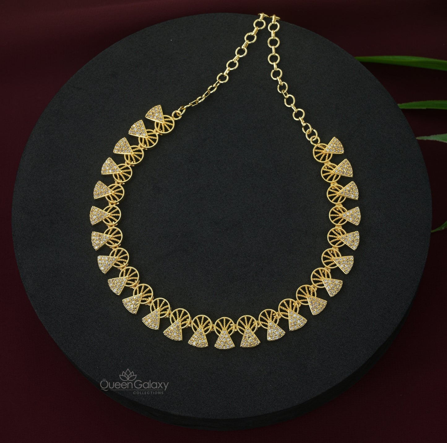 Goldplated AD Stone Necklace
