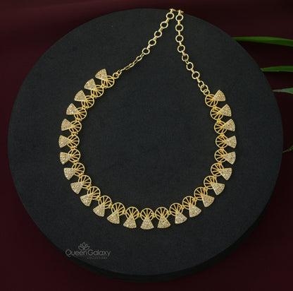 Goldplated AD Stone Necklace