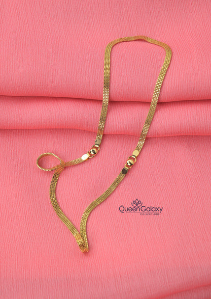 Goldplated 4 Line Box Anklet